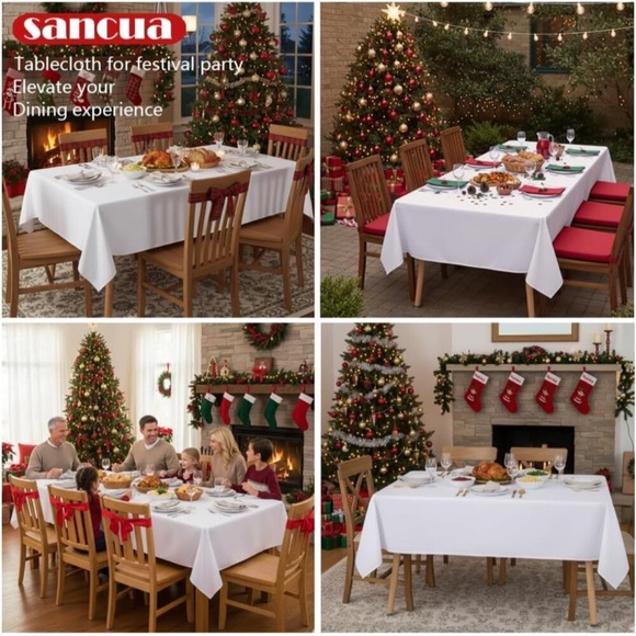 NWT 60x84 White Tablecloth - Picture 11 of 13